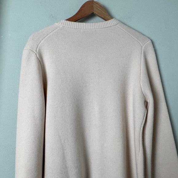 Quince Mongolian Cashmere Structured Cardigan Ivory Size Large - Picture 8 of 12